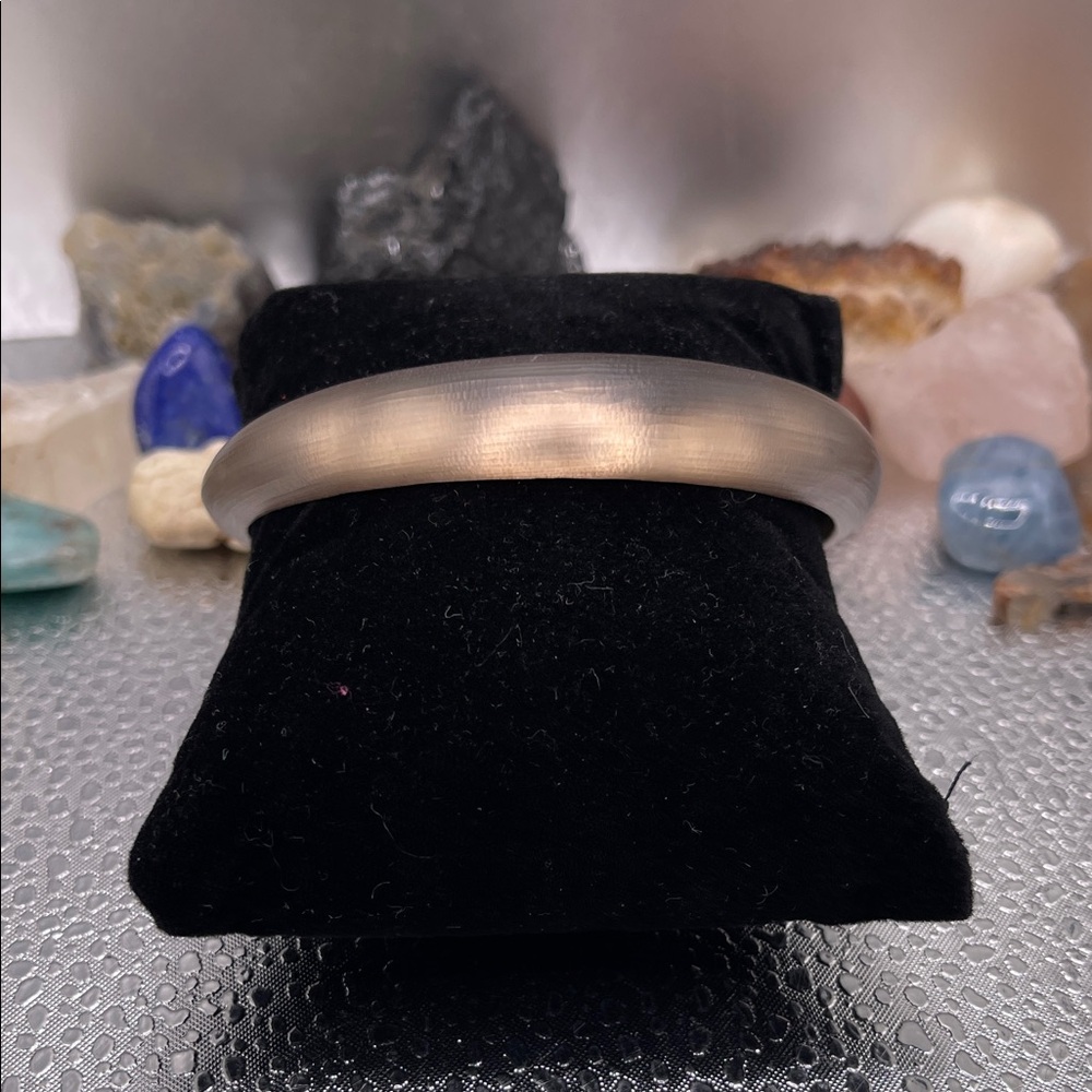 3.23.26-12 Alexis Bittar Frosted Silver Bracelet
